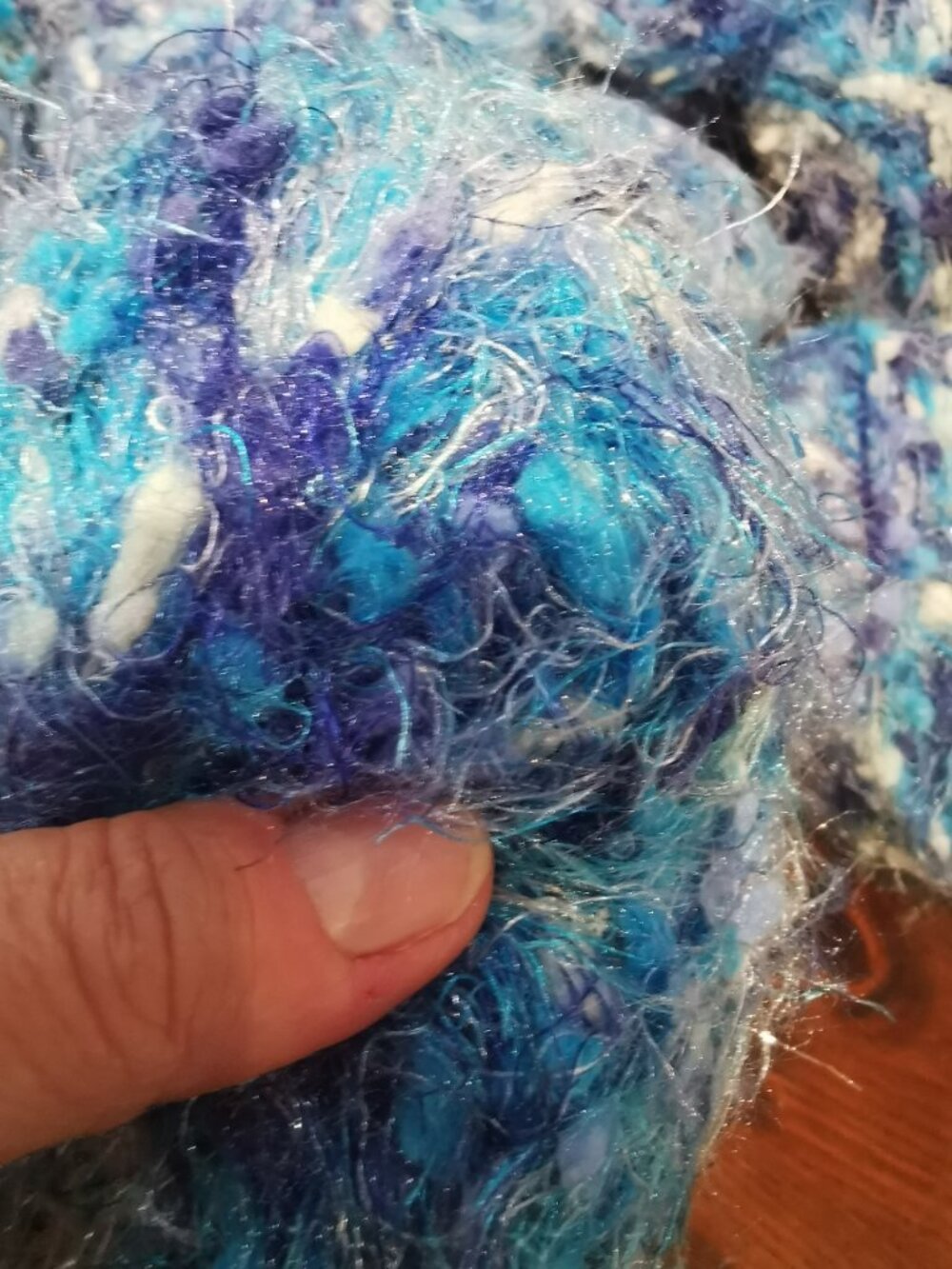 Bernat Bling Bling Yarn, Brilliant Blue, Lot of 10 balls
